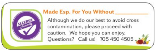 Special Request for Allergen Sensitive Order